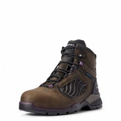 Women's Ariat Rebar Flex 6" Waterproof Carbon Toe Dark Brown Work Boot