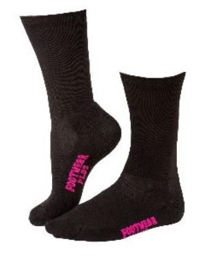 Footwear Plus Calcetines altos negros para mujer