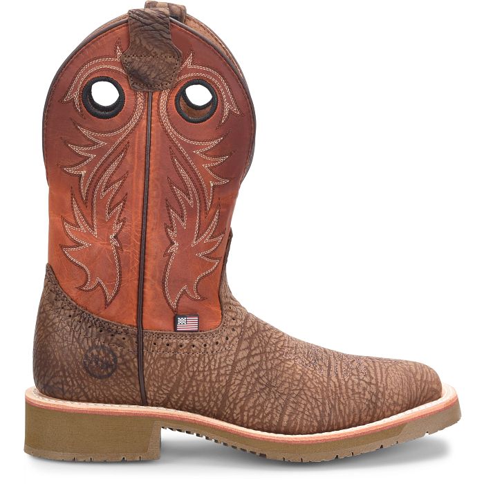 Bota vaquera con punta cuadrada Luis de Double H para hombre