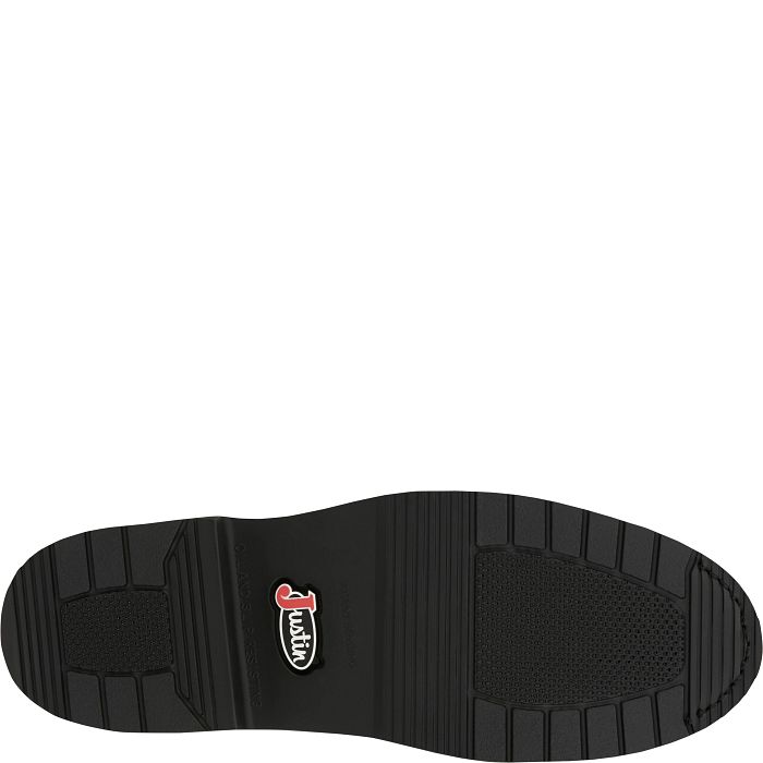 Justin Round- Up Aged Bark Brown Steel Toe