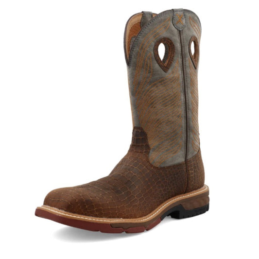 Twisted X 12" Western Composite Toe Brown/Grey