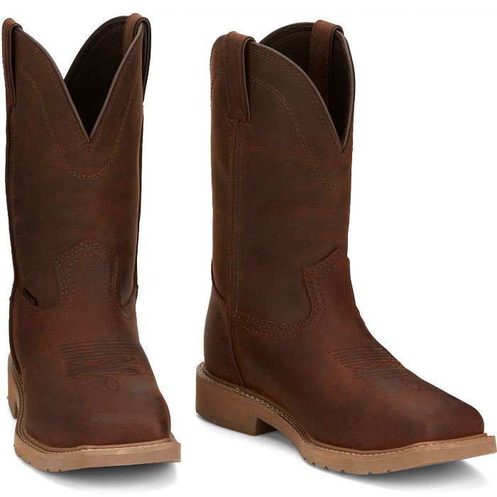 Justin Buster II Pecan Brown 11" Steel Toe