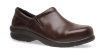 Women's Timberland Newbury Slip-On Alloy Toe Brown Work Shoe