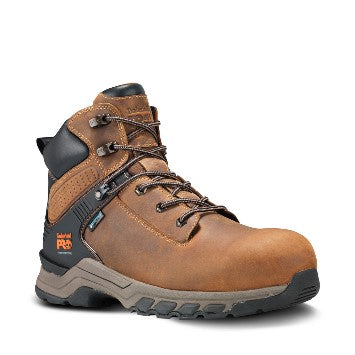 Men's Timberland 6 in Hypercharge Waterproof Composite Toe Brown Work Boot