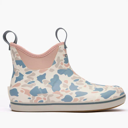 Xtratuf Women's 6" Ankle Deck Boot Ivory Duck Camo