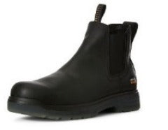 Men's Ariat Chelsea Waterproof Carbon Toe Black Work Boot 