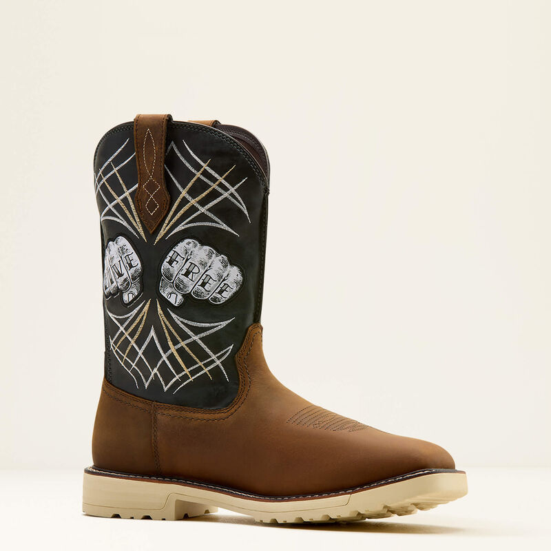Ariat Men's Activator Live Free Wide Square Toe Steel Toe Work Boot
