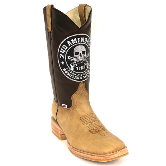 RockinLeather Men's 2nd Amendment Western Boot