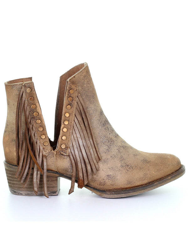 Circle G Women's Studs&Fringes Bootie