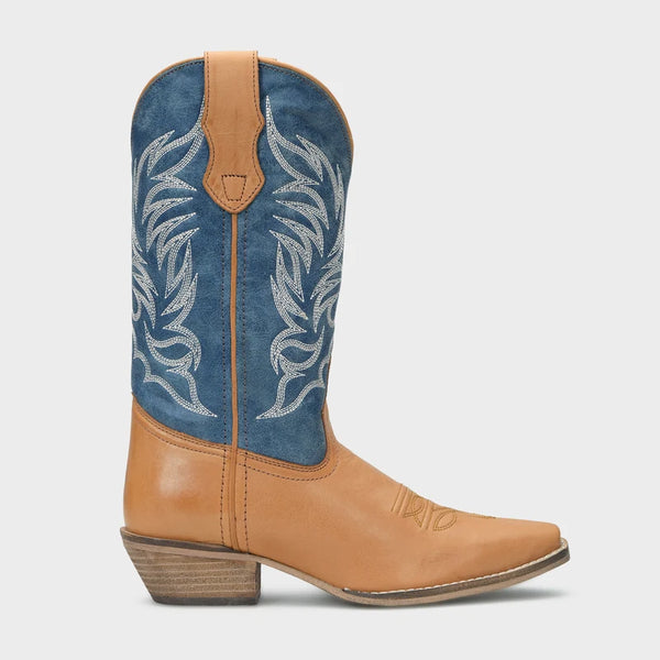Rawhide Lulu Ladies 11" Western Blue & Tan