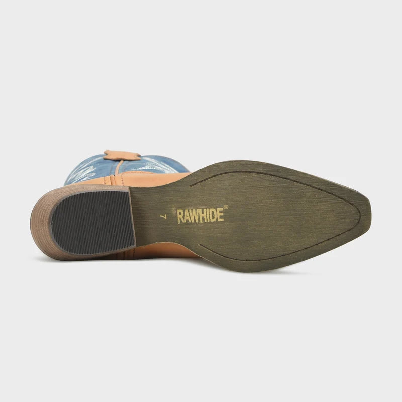 Rawhide Lulu Ladies 11" Western Blue & Tan