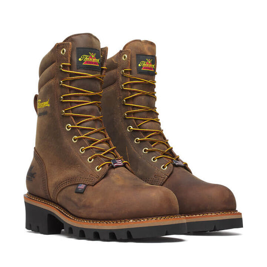 Thorogood 9" Logger Series Brown Stud Steel Toe