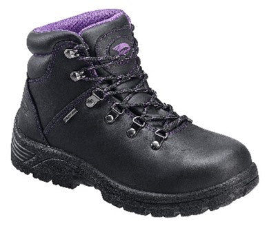 Women's Avenger EH Waterproof Composite Toe 6 inch Black and Purple Work Boot