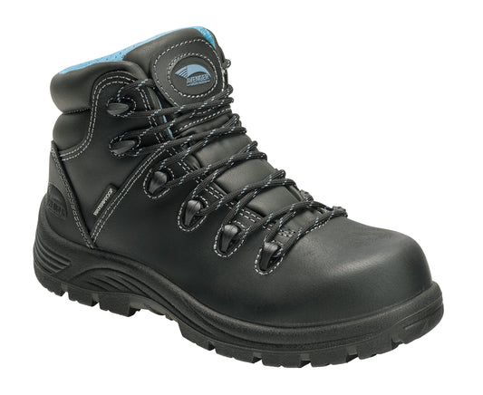 Women's Avenger EH Waterproof Composite Toe 6 inch Black and Blue Work Boot 