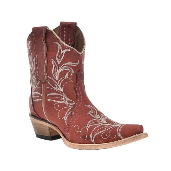 Circle G Red Embroidery Western Bootie