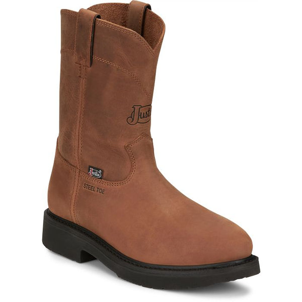 Justin Round-Up Aged Bark Brown - Puntera de acero