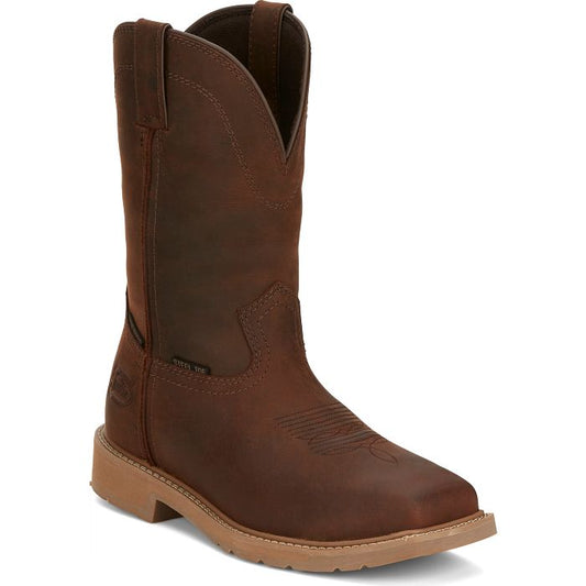 Justin Buster II Pecan Brown 11" Steel Toe