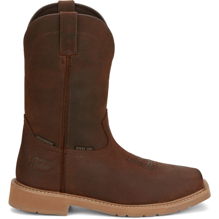 Justin Buster II Pecan Brown 11" Steel Toe