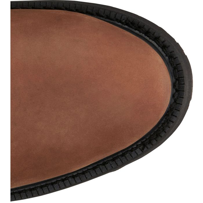 Justin Round- Up Aged Bark Brown Steel Toe