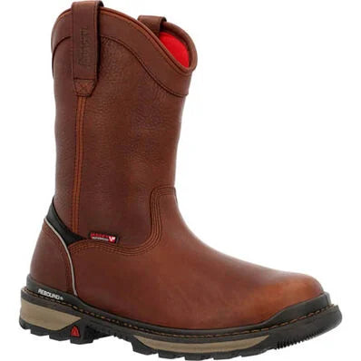 Botas de trabajo impermeables sin cordones Rocky Rams Horn para hombre