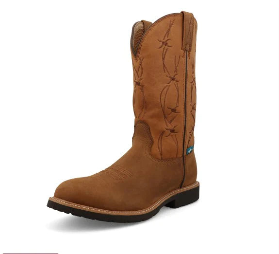 Bota de trabajo estilo western Twisted X de 12" con punta de nanocompuesto