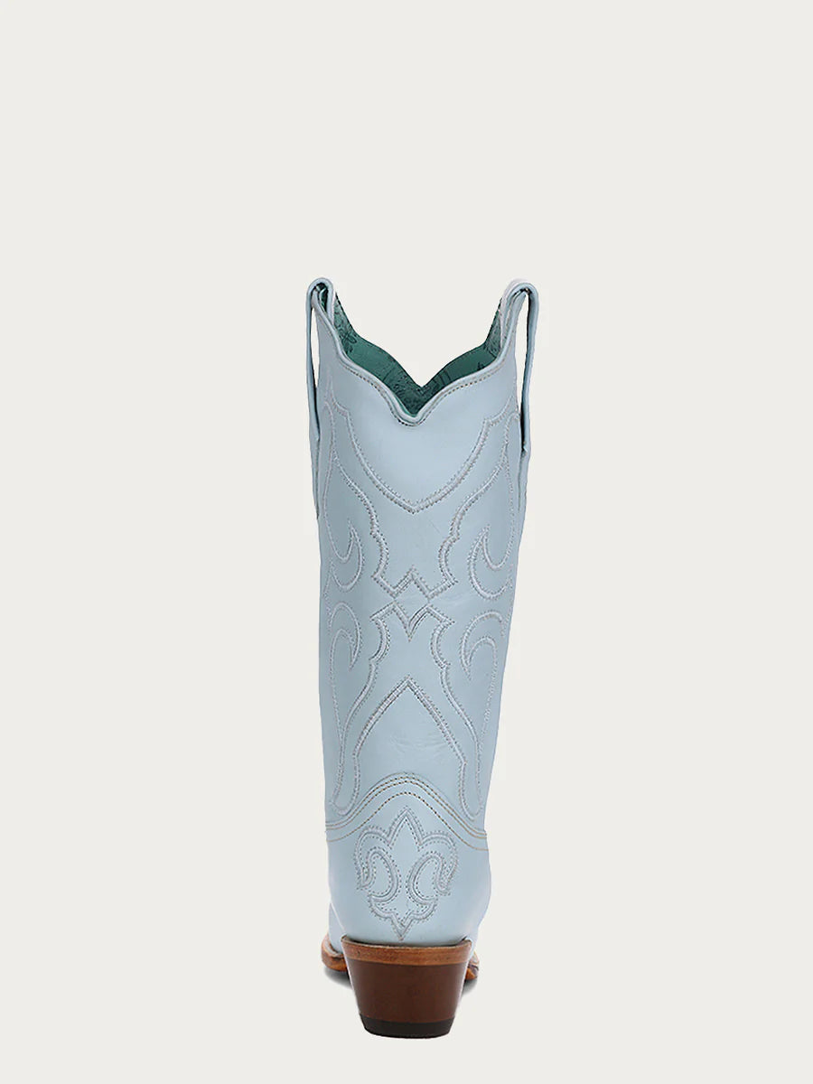 Corral Embroidery Baby Blue Snip Toe