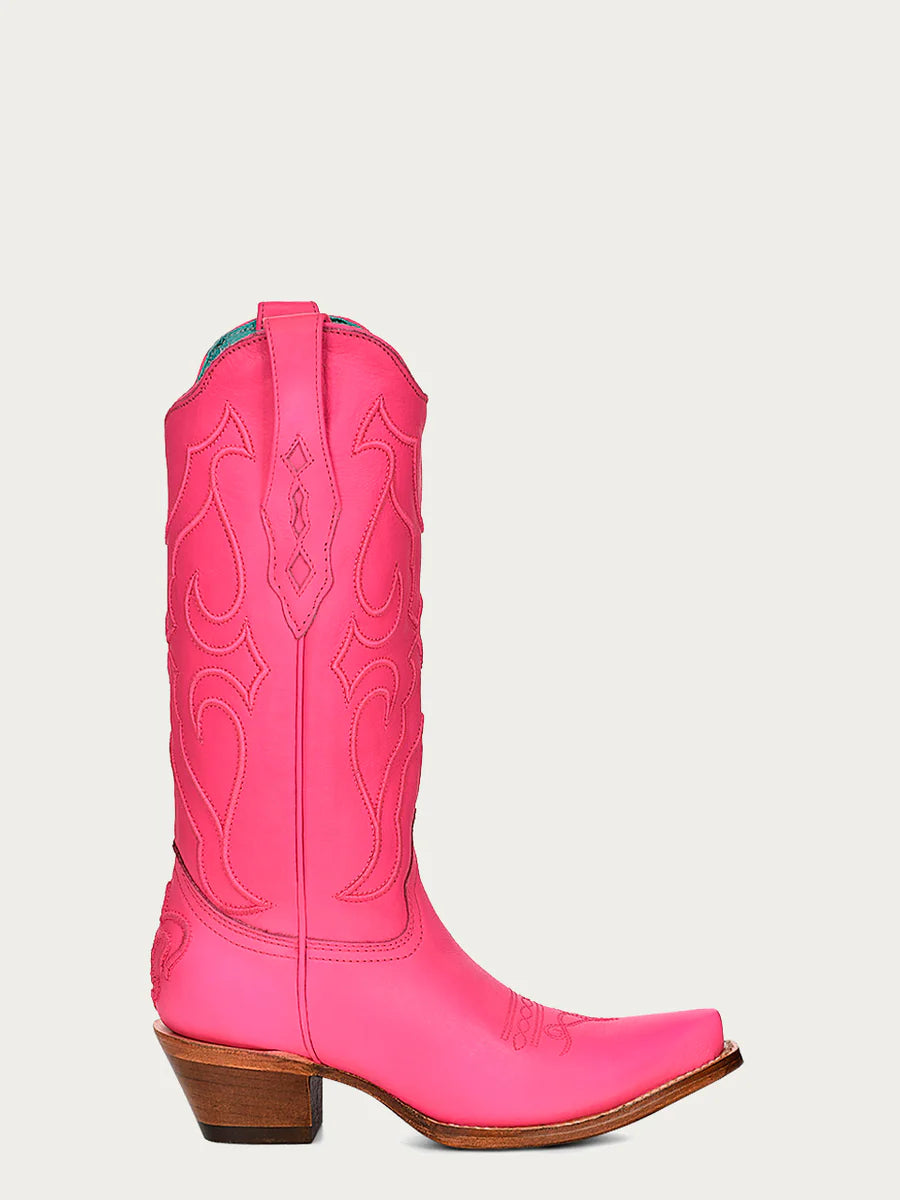 Corral Fushia Embroidery Snip Toe